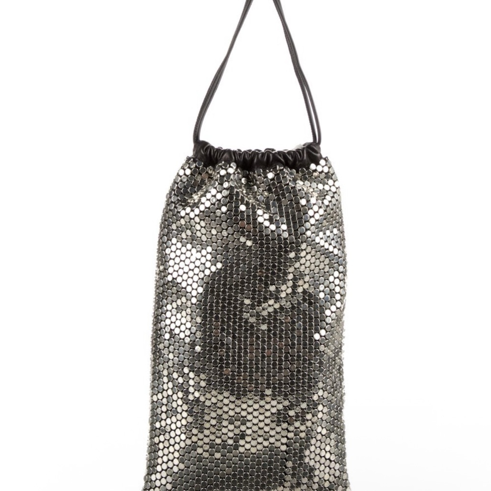 Alexander Wang Silver Shoulder Bag with Metallic Finish